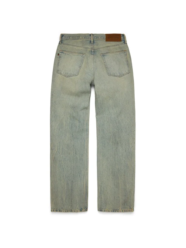 Pantalones holgados de Denim lavado sucio