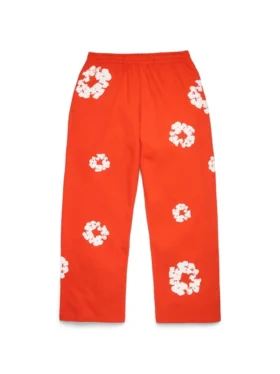 Pantalones holgados de sudadera Cotton Wreath, color naranja oscuro