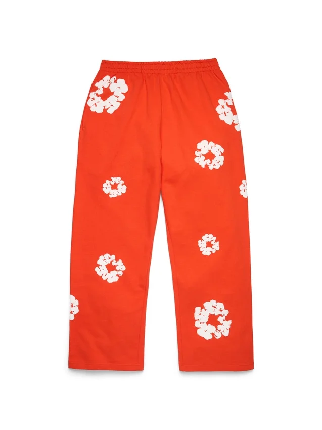 Pantalones holgados de sudadera Cotton Wreath, color naranja oscuro