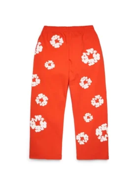 Pantalones holgados de sudadera Cotton Wreath, color naranja oscuro