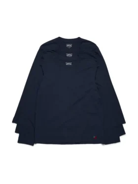 Paquete de 3 camisetas de manga larga DT Flag azul marino