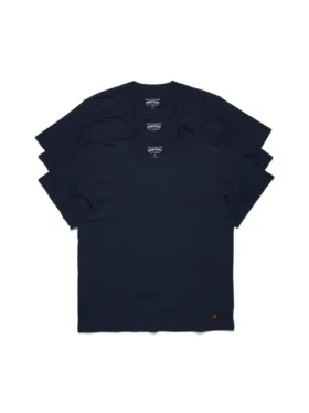Paquete de 3 camisetas DT Flag azul marino