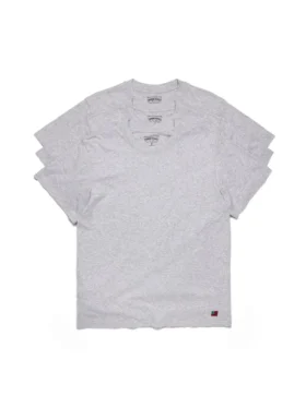 Paquete de 3 camisetas DT Flag, color gris