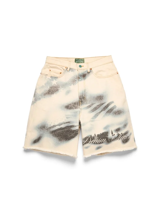 Shorts de Denim Cloud Camo