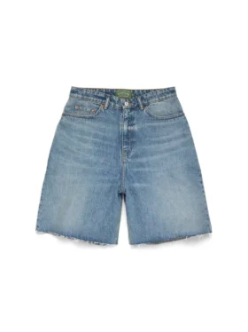 Shorts de Denim de lavado claro
