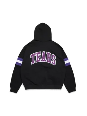 Sudadera con capucha y cremallera DT Stripe, color negro