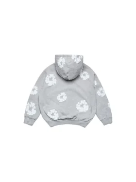 Sudadera con capucha y cremallera para niños «Cotton Wreath Hoodie» en gris