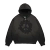 Sudadera con capucha y cremallera «Peace Wreath Knockout» en negro