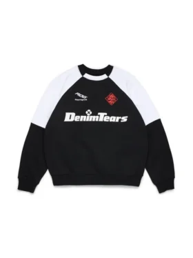 Suéter de cuello redondo con bloques de color DT Sport, negro